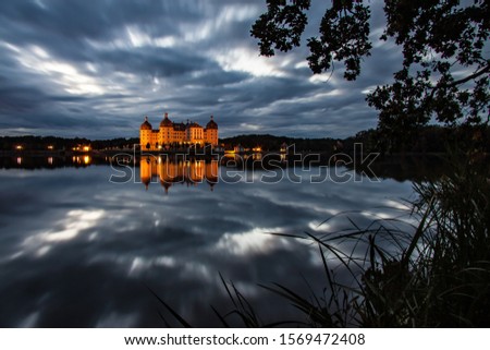Moritzburg Castle in the Light of the night