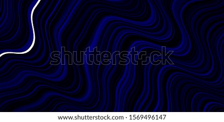Dark BLUE vector background with bent lines. Abstract gradient illustration with wry lines. Pattern for websites, landing pages.