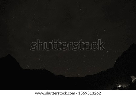 Starry sky in a calm night of August