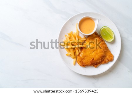 fried fish and potato chips