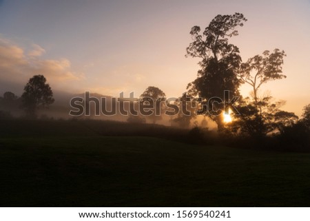 Beautiful sunrise in Kangaroo Valley Autralia