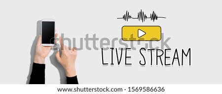 Live stream with person using a white smartphone