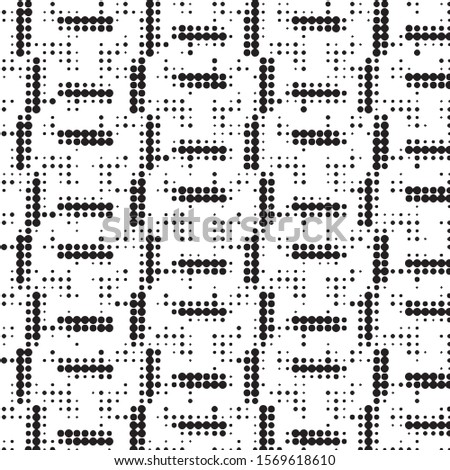 Grunge halftone black and white dots texture background. Spotted vector Abstract Texture