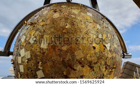 Gold foil texture and abstract image