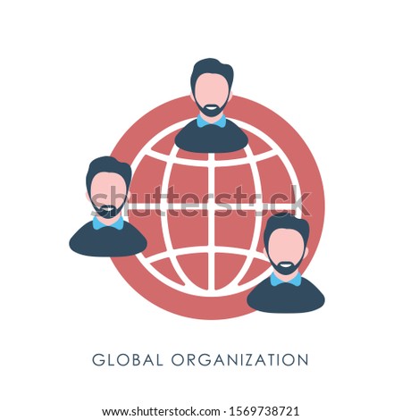 Global Organization flat design concept