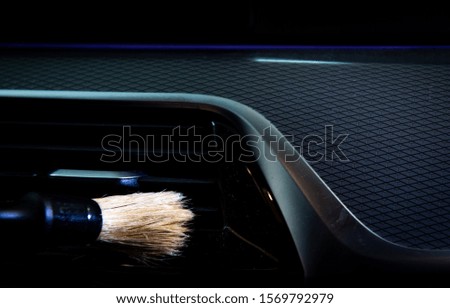 professional interior car cleaning close up 