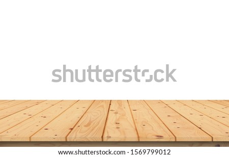 Blurred white wooden table for editing product pictures or layout designs