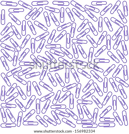 paper Clips on White Background, Raster Version 