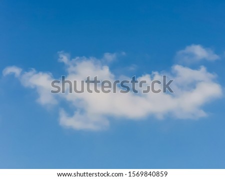 Beautiful Blue Sky Background Template With Some Space for Input Text Message Below Isolated on Blue