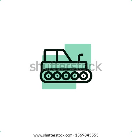 Agricultural Tractor icon for mobile and web design.