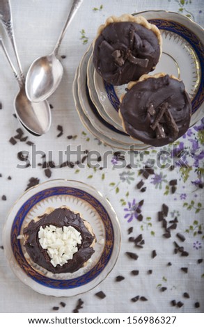 Valentine chocolate dessert