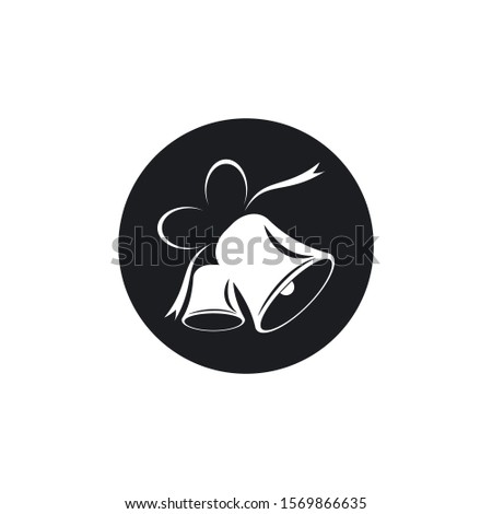 Christmas bell icon template vector