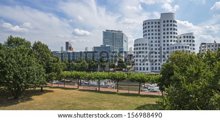 Typical view of the city of Dusseldorf in Germany