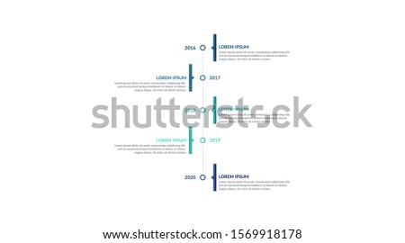 timeline infographic template design for presentation Royalty-Free Stock Photo #1569918178