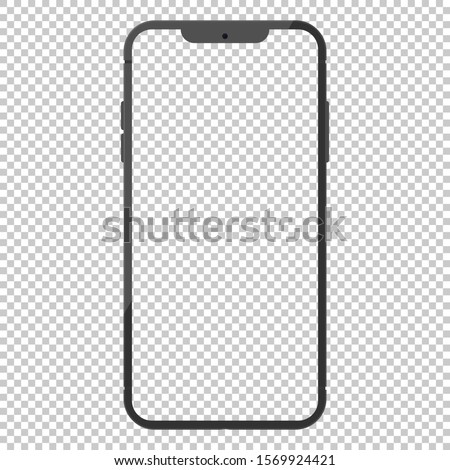 Smartphone Mock-up for application, game, and web page view Royalty-Free Stock Photo #1569924421
