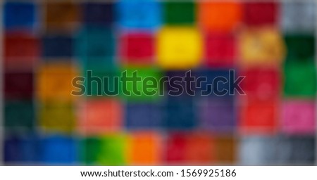 Blur square and pixel colorful display in abstract background in digital concept
