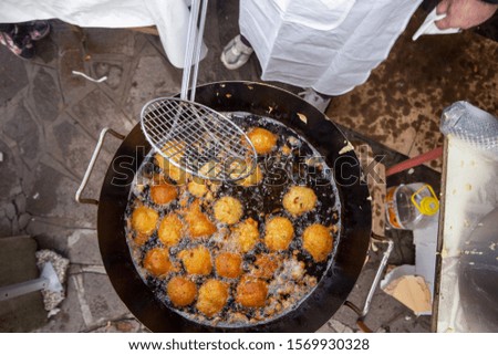 Cod fritters with flour mixture typical Modena cod