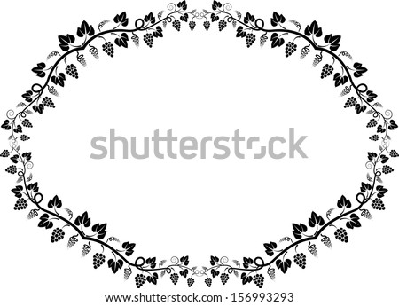 silhouette of vine frame 