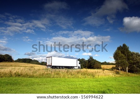 Truck on the road Royalty-Free Stock Photo #156994622