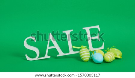 Easter Sale Banner on green background 