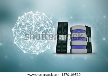 3d rendering Database storage data base