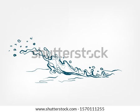 splash vector isolated line water drop