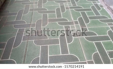 a floor with pictures of geometric patterns