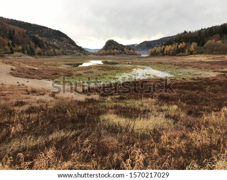 Kruth-Wildenstein empty lake landscape, Alsace