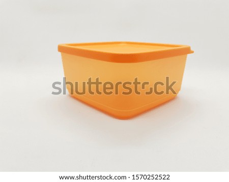 Colorful Artistic Modern Plastic Food Container for Kitchen Snack or Seasoning Storage Appliances in White Isolated Background