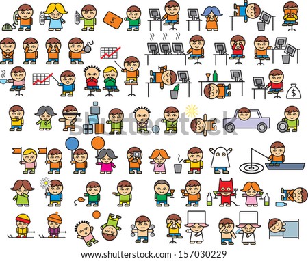 Vector illustration of people figures iconsEasy-edit layered vector EPS10 file scalable to any size without quality loss. High resolution raster JPG file is included. 