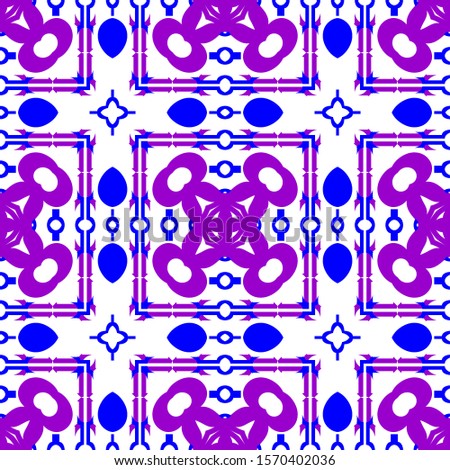 Seamless pattern blue and purple for backgrounds, textile industries, batik