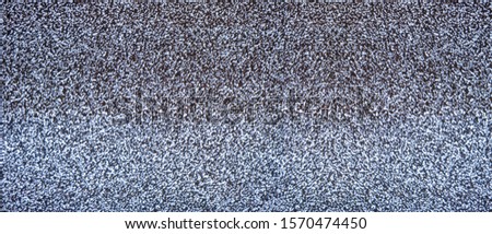 Analog tv noise, no signal texture with brighter lower part