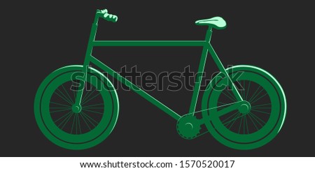 Isolated colored silhouette of a bicycle over a white background - Vector illustration