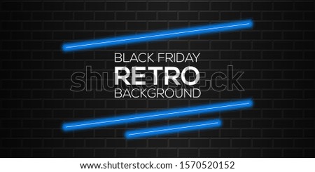 Black friday retro background with text - Vector illustration