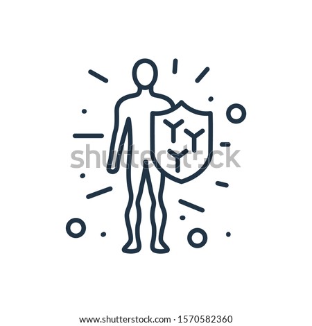 Immune system icon. Isolated immunity and immune system icon line style. Premium quality vector symbol drawing concept for your logo web mobile app UI design. Royalty-Free Stock Photo #1570582360