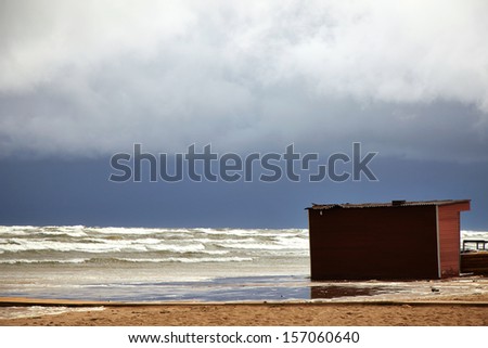 view of stormy sea