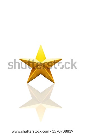 Golden stars separating from the background