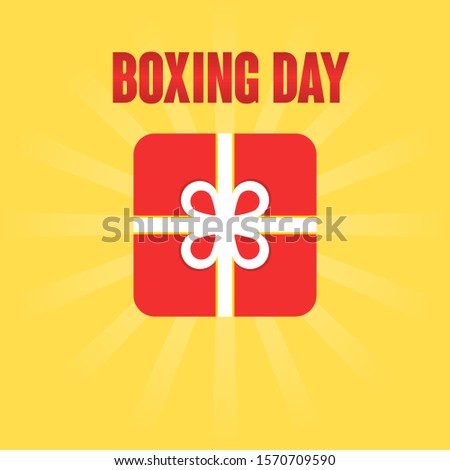Boxing Day. Up View Flat Design.