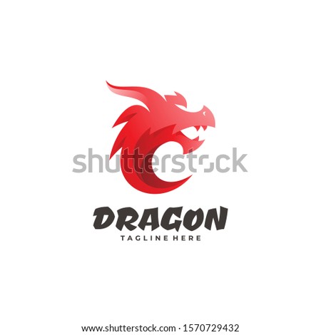 Modern Abstract Dragon Serpent Monster Mascot Logo