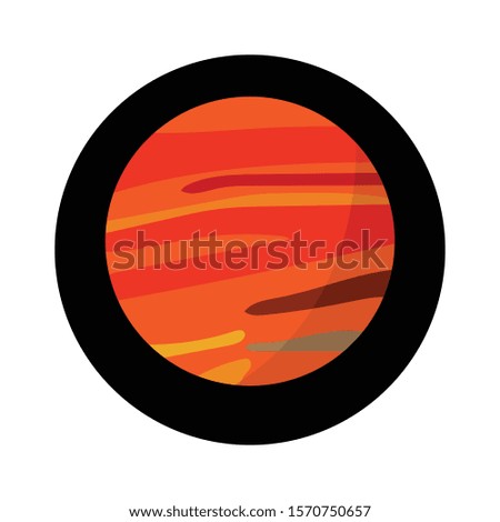 Jupiter simple illustration clip art vector