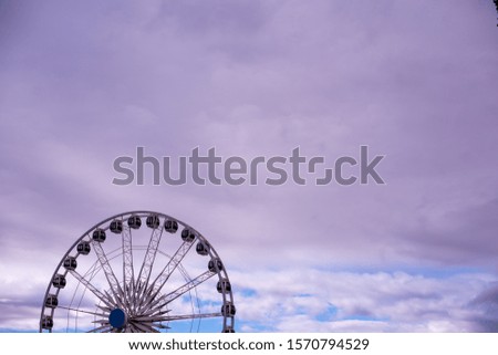 Ferris wheel with ample copy space