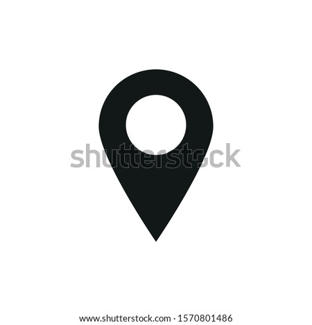 vector icon of simple forms of point of location Royalty-Free Stock Photo #1570801486