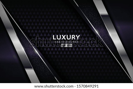 luxurious premium dark purple abstract background with silver lines. Overlap textured layer design. Realistic light effect on textured background. Vector illustration template design.