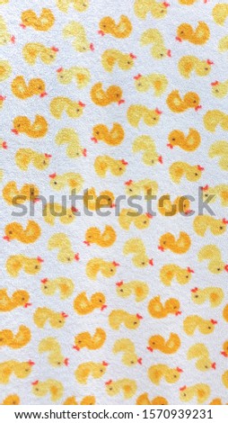 yellow duckling on white background 