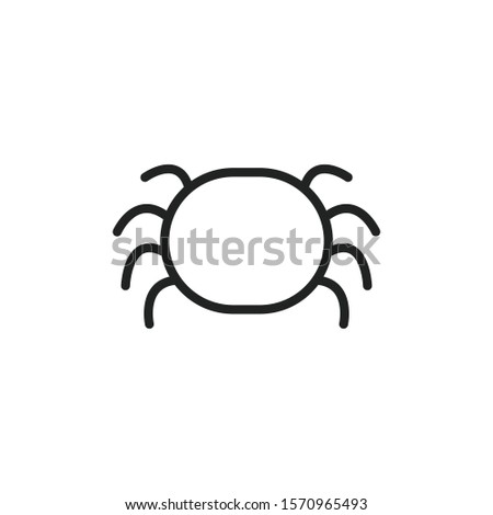 Simple spider line icon. Stroke pictogram. Vector illustration isolated on a white background. Premium quality symbol. Vector sign for mobile app and web sites.