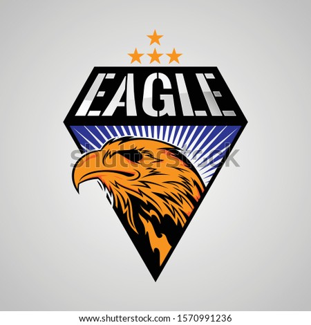 eagle logo mascot military style