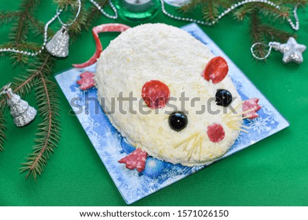 New Year and Christmas Mouse Salad