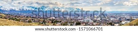 Panorama of Salt Lake City in Utah, United States