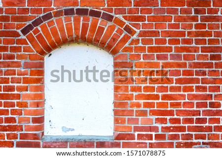 White window with place for text on a house.