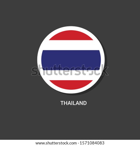 Thai flag Vector circle with flags.
